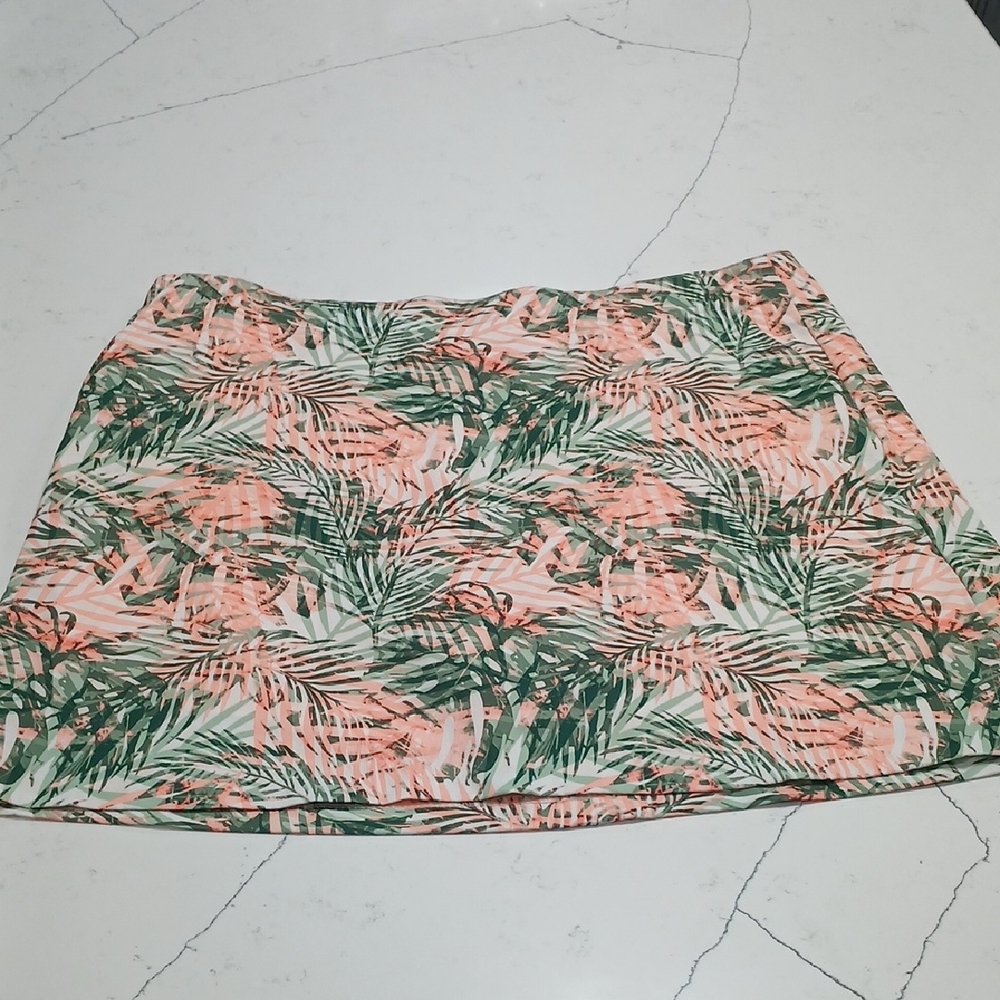 Tropical Print Women's Golf Skirt, By Lady Hagen, Sz 16 Gentle Used, Good Cond.